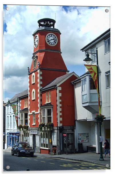The Clock Tower Pembroke Acrylic by Steve Purnell