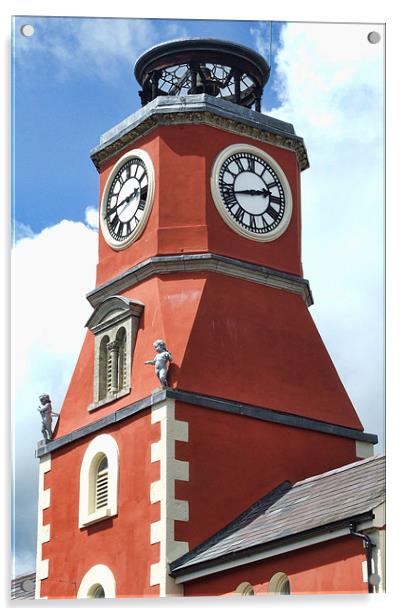 The Clock Tower Pembroke 2 Acrylic by Steve Purnell