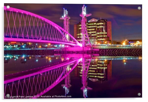 Quays Millennium footbridge Acrylic by Pete Lawless