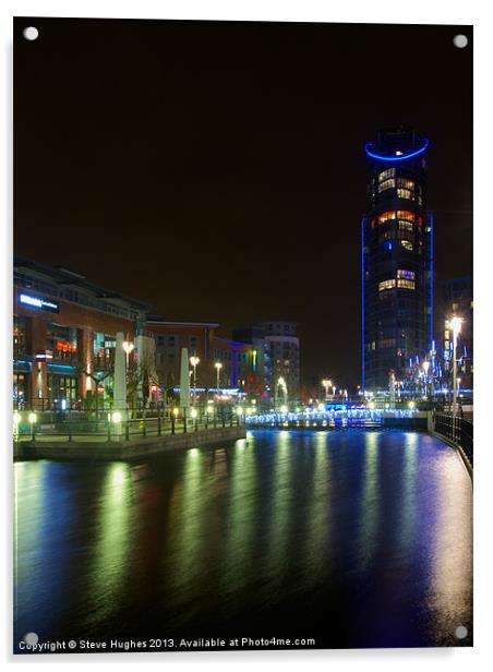 Gunwharf Quays Portsmouth Acrylic by Steve Hughes