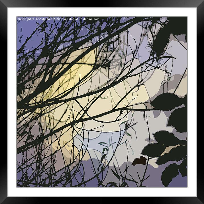 Pastel Shades Through the Willow Framed Mounted Print by LIZ Alderdice