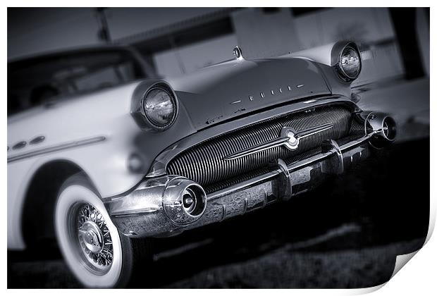 A big old Buick. Print by David Hare