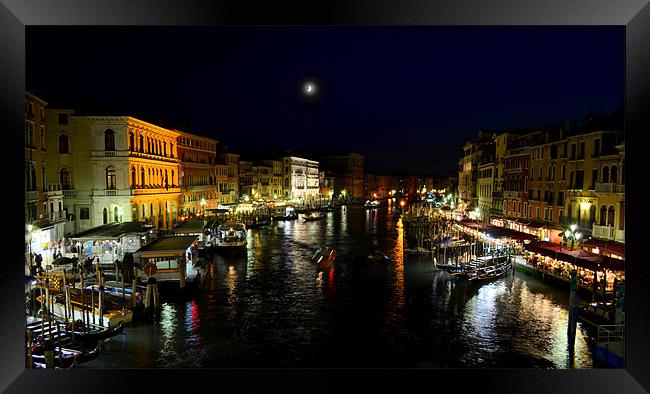 View from the Rialto bridge,Venice Framed Print by barbara walsh