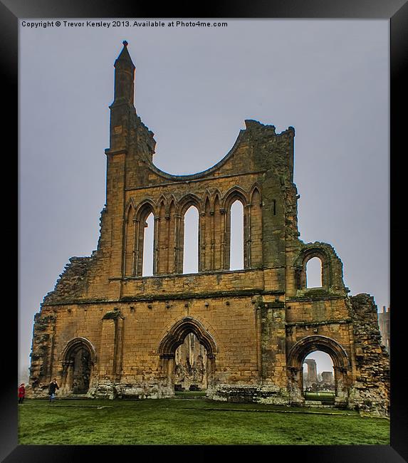 Byland Abbey Ruins Framed Print by Trevor Kersley RIP