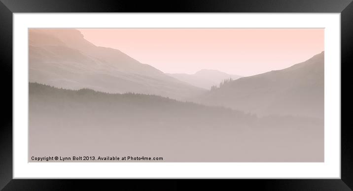 Morning Mist in the Glens Framed Mounted Print by Lynn Bolt