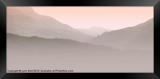 Morning Mist in the Glens Framed Print by Lynn Bolt