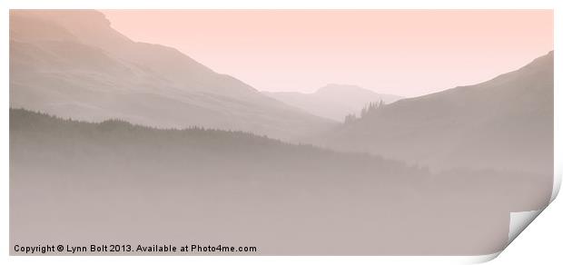 Morning Mist in the Glens Print by Lynn Bolt