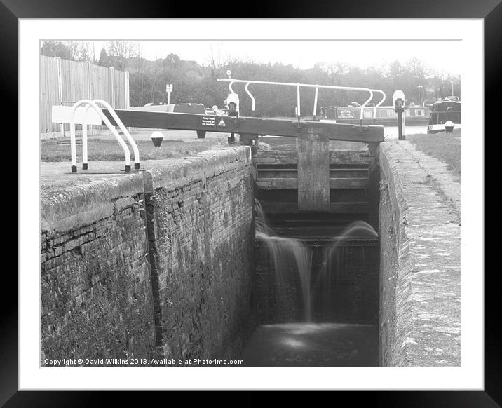 Lock Gates, Grand Union Canal Framed Mounted Print by David Wilkins