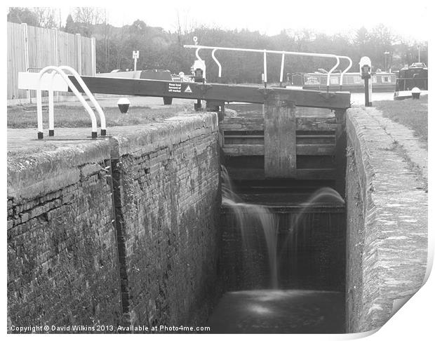 Lock Gates, Grand Union Canal Print by David Wilkins