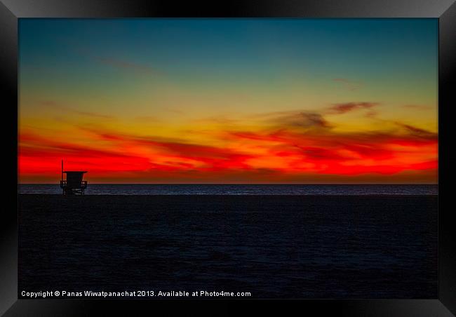 Fire in the Sky Framed Print by Panas Wiwatpanachat