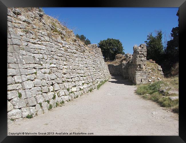 Walls of Troy Framed Print by Malcolm Snook