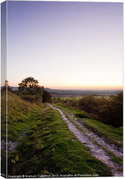 Path to the Beacon Canvas Print by Graham Custance