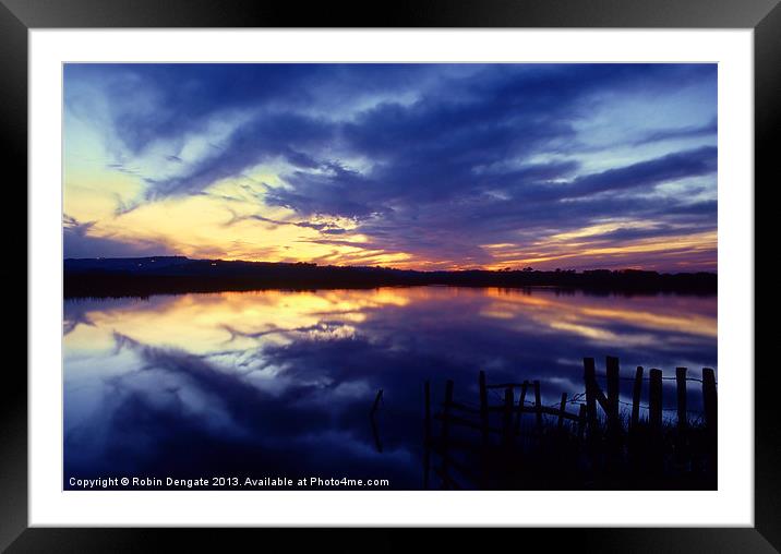 End of a Blue Day Framed Mounted Print by Robin Dengate