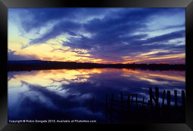 End of a Blue Day Framed Print by Robin Dengate