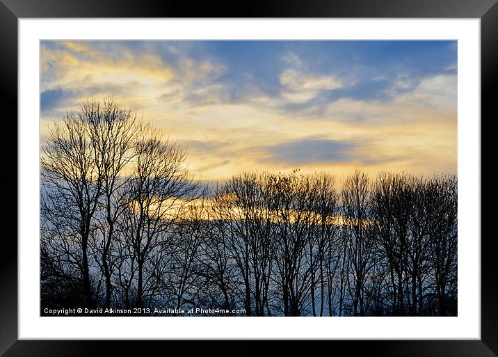 WINTER SUNSET Framed Mounted Print by David Atkinson