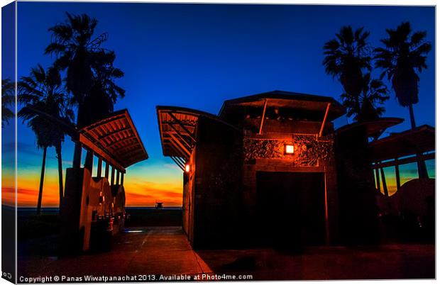 Spaceship at the Beach Canvas Print by Panas Wiwatpanachat