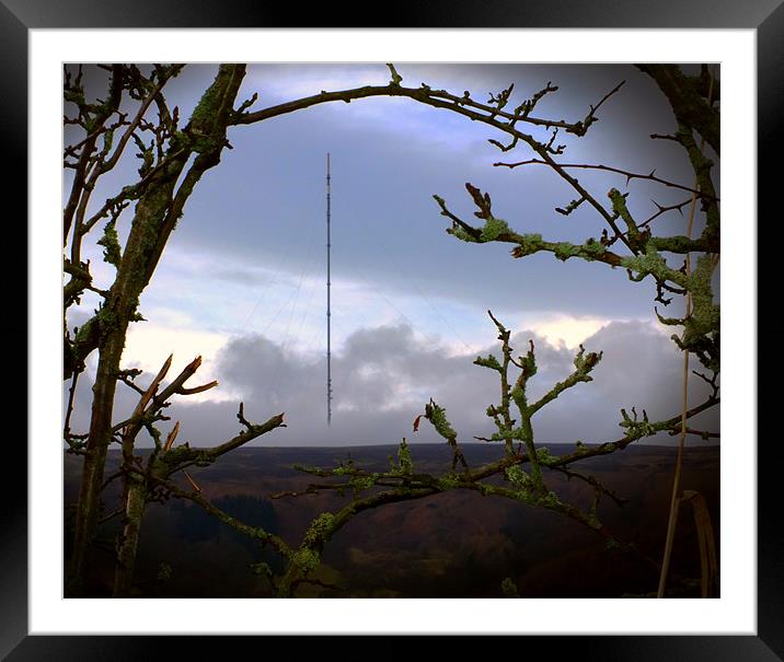 Bilsdale mast Framed Mounted Print by andrew pearson