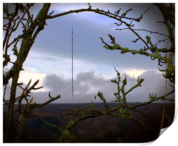 Bilsdale mast Print by andrew pearson