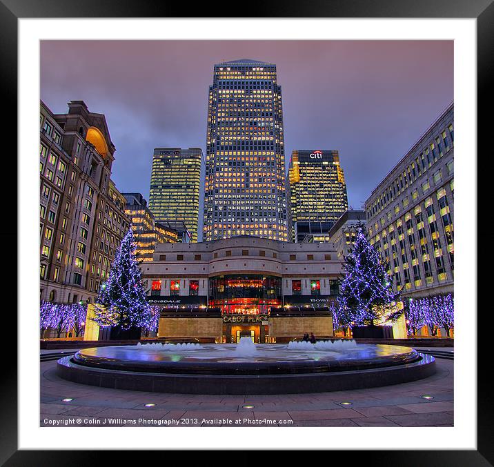 Canary Wharf - London - 4 Framed Mounted Print by Colin Williams Photography