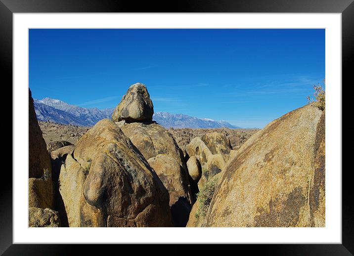 Alabama Hills and Sierra Nevada, California Framed Mounted Print by Claudio Del Luongo