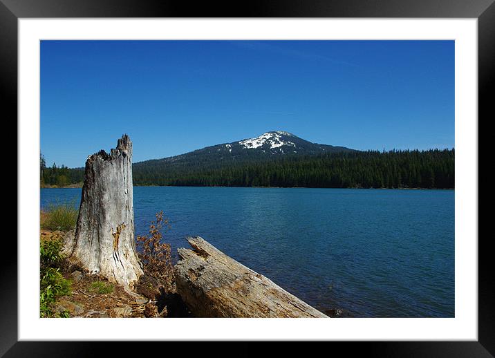Lake of the Woods, Oregon Framed Mounted Print by Claudio Del Luongo