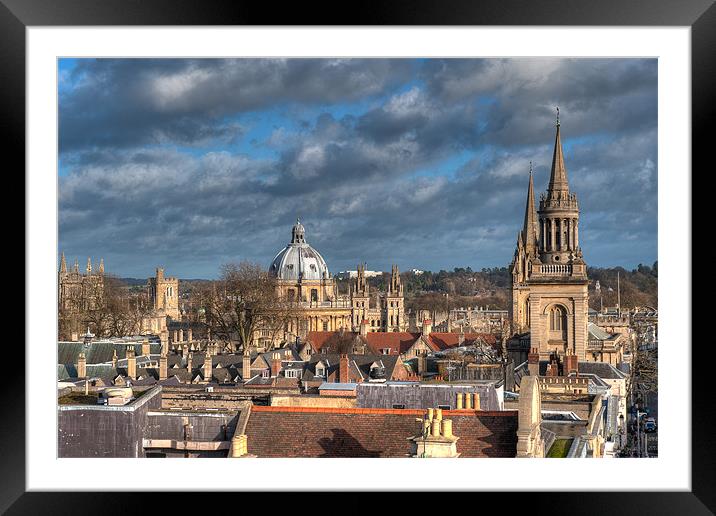 Oxford Skyline, England, UK Framed Mounted Print by Mark Llewellyn