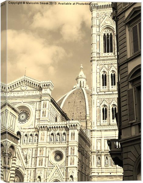Architecture of Florence Canvas Print by Malcolm Snook