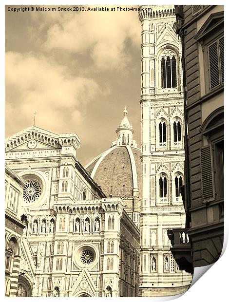 Architecture of Florence Print by Malcolm Snook