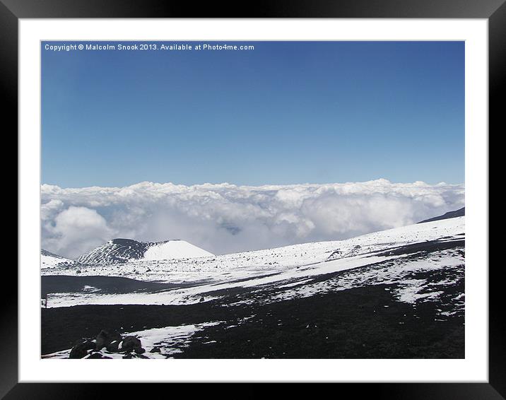 The Summit of Mount Etna Framed Mounted Print by Malcolm Snook
