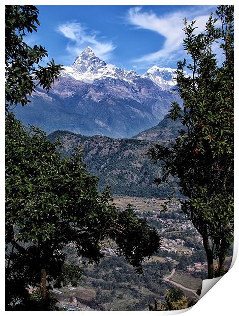 From the Road to Pokhara Print by Jacqi Elmslie