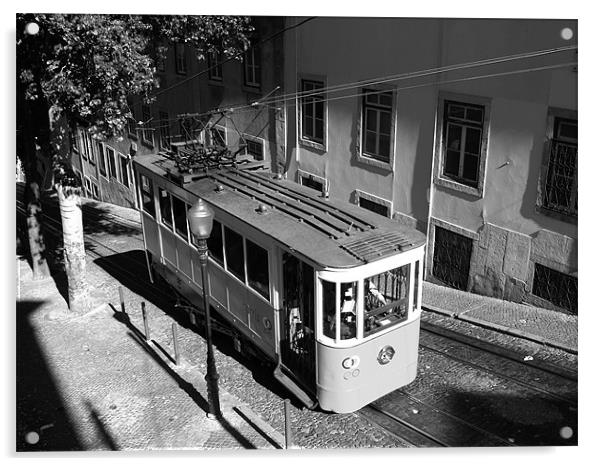 Tram uphill Acrylic by Pawel Juszczyk