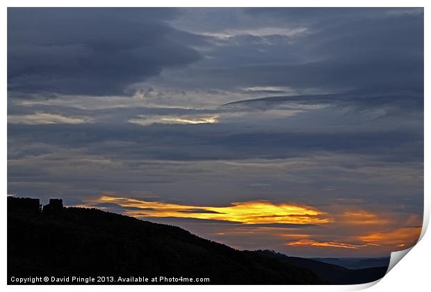 Peel Crags Sunrise Print by David Pringle