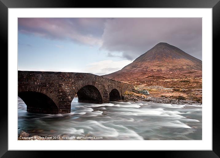 Bridge over the Sligachan Framed Mounted Print by Chris Frost