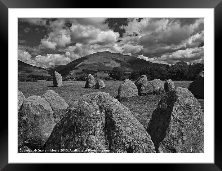 Castlerigg Stone Circle Framed Mounted Print by Graham Moore