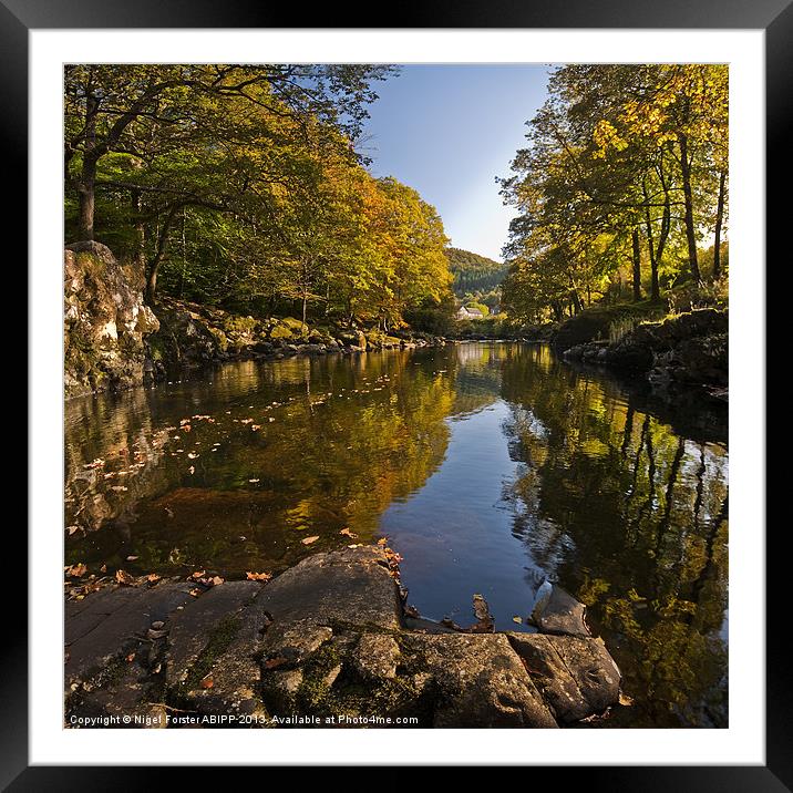 Swallow Falls Framed Mounted Print by Creative Photography Wales