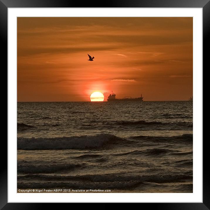 Broad Haven Sunset Framed Mounted Print by Creative Photography Wales