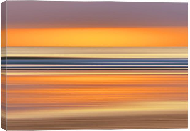 Sunset on the beach Canvas Print by nick woodrow