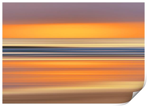 Sunset on the beach Print by nick woodrow