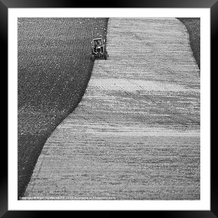Ploughing Framed Mounted Print by Creative Photography Wales