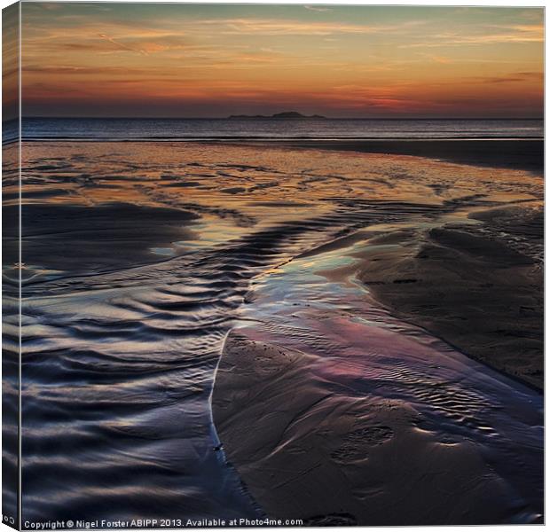 Whitesands sunset Canvas Print by Creative Photography Wales