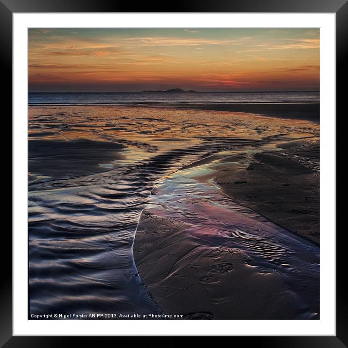 Whitesands sunset Framed Mounted Print by Creative Photography Wales