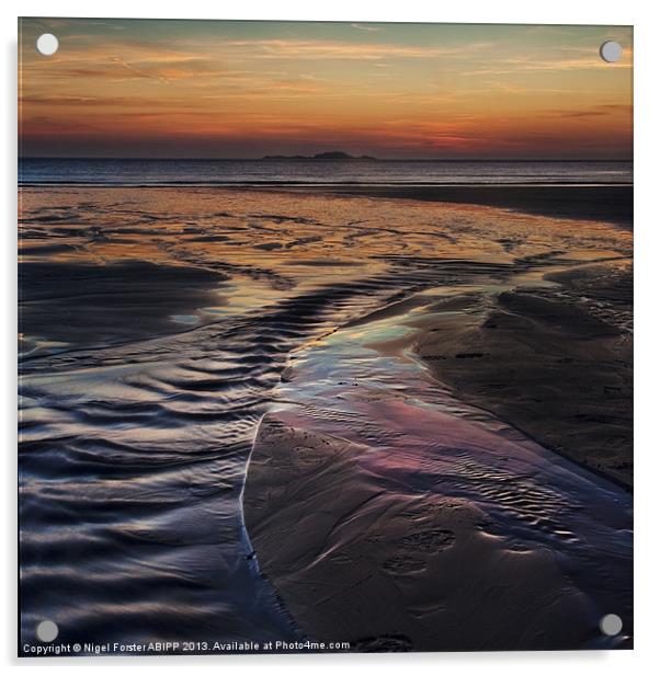 Whitesands sunset Acrylic by Creative Photography Wales