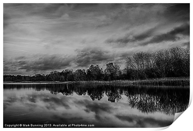 Thompson Water in Black and White Print by Mark Bunning