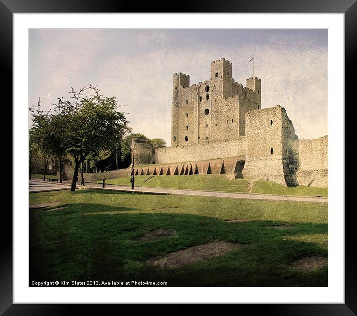 Rochester Castle Framed Mounted Print by Kim Slater