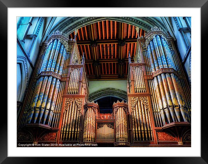 Rochester Cathedral Organ Framed Mounted Print by Kim Slater