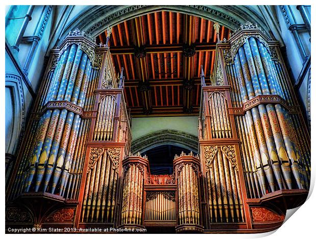 Rochester Cathedral Organ Print by Kim Slater