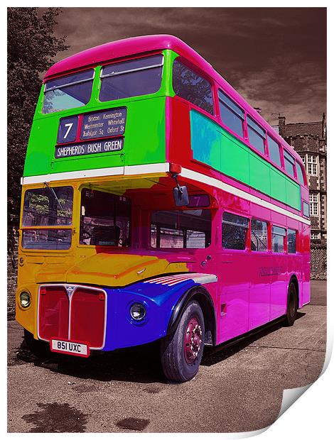 Psycadelic Bus Print by mike fahy