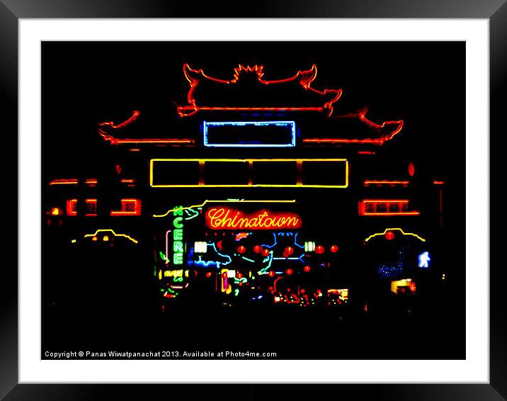 Chinatown Framed Mounted Print by Panas Wiwatpanachat