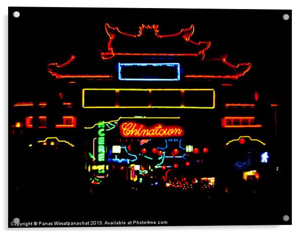 Chinatown Acrylic by Panas Wiwatpanachat