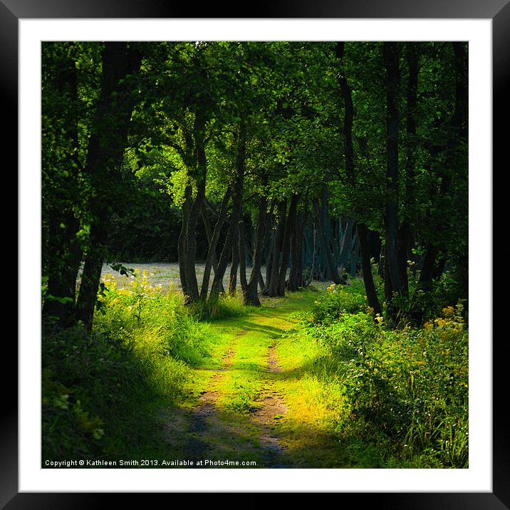 Old tree-lined path Framed Mounted Print by Kathleen Smith (kbhsphoto)